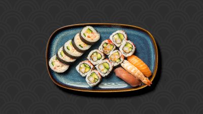 Kokumi Just Me sushi menu med udvalg af sushi hos sushi restaurant i Næstved