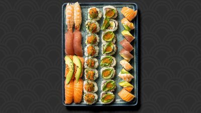 Gourmet sushi menu med udvalg af retter hos sushi restaurant i Næstved